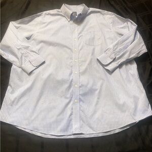 Brooks Brothers Shirt Mens 20 36/37 Blue Non-Iron Oxford Stretch Button Down
